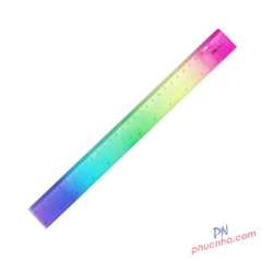 Thước kẻ màu cực quang 30cm Deli H654
