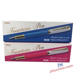 Bút máy vỏ kim loại Deli Q880 hộp giấy kèm 1 ngòi (20)