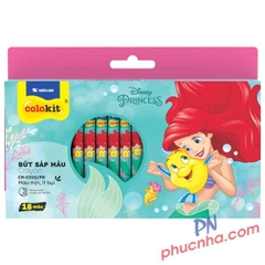 Sáp màu Thiên Long Colokit CR-C010/PR 18 màu Công chúa Ariel Disney