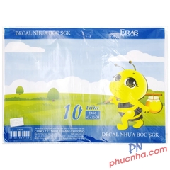 Decal nhựa bao dán sách SGK Eras E456 43X30cm - Sách giáo khoa 26.5cm