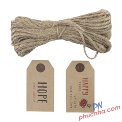 Tag treo tròn - S (50 cái + dây đay) Linh Lan TAG - TS 3.5 x 3.5 cm