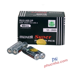 Pin AAA Maxell (40/400) tem vàng