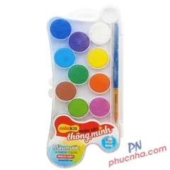 Màu nước gouche khô Thiên Long WACO-C001 12 màu