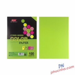Giấy bìa màu đặc biệt dạ quang A4 160gsm Grand (100 tờ/ xấp)