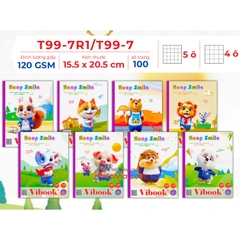 Tập HS Vĩnh Tiến Vibook Keep Smile 100 trang, 120gsm, 4 ô ly (5/100)