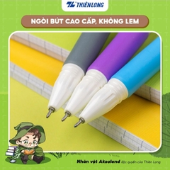 Bút gel Thiên Long GEL-012/AK 0.5mm mực tím (20) - Bút bi mực nước ngòi bút nét mảnh cho học sinh