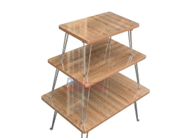 Bàn xếp vân gỗ MDF Melamine (loại 1) chân kẹp - Bàn học gấp gọn học sinh, sinh viên | 30cm x 50cm x 20cm / 39 cm x 60cm x 30cm / 50cm x 70cm x 30cm