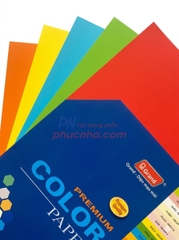 Giấy bìa màu đặc biệt A4 Grand B 160gsm - 5 màu trộn (100 tờ/ 5 màu/ xấp) (Đỏ, vàng, cam, xanh lá, xanh biển)