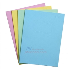 Bìa bướm A4 Grand giấy dày 325gsm, bìa 2 túi cạnh màu Xanh biển, Xanh lá, Hồng, Vàng (20 cái/ xấp/ màu)