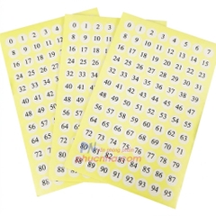 Decal tomy tem, nhãn dán A6 (10 tờ/ xấp - 25 xấp/ lốc)  - Mũi tên/ Số thứ tự