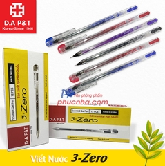 Bút gel D.A P&T 3-Zero Aroma 0.38mm nét mảnh - Mực xanh, đỏ, đen, tím (12)