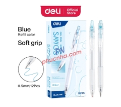 Bút gel bấm Deli G057 0.5mm (12)