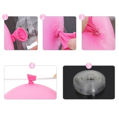 Dây kết dây nối bong bóng định vị 5 mét 100 lỗ, dây tạo kiểu bóng bay nghệ thuật