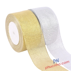 Ruy băng kim tuyến Màu bạc, vàng trơn