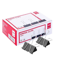 Kẹp bướm đen Deli 38564 25mm/ 38563 32mm/ 38562 41mm/ 38561 51mm (12 cái/ hộp)