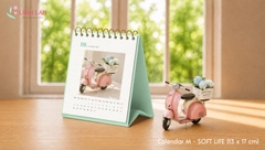 Lịch để bàn Decor Calendar M 2027 Đinh Mùi lò xo chữ A đứng 13x17cm soft life kèm sticker