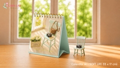 Lịch để bàn Decor Calendar M 2027 Đinh Mùi lò xo chữ A đứng 13x17cm soft life kèm sticker