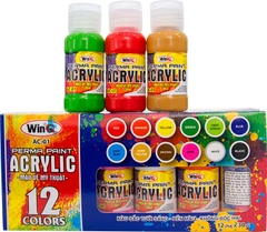 Màu nước acrylic WinQ AC-01 12 màu x 30ml (24)