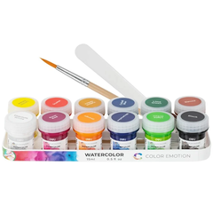 Màu nước Deli C22 Emotion 15ml khay nhựa 6 màu/ 8 màu/ 12 màu