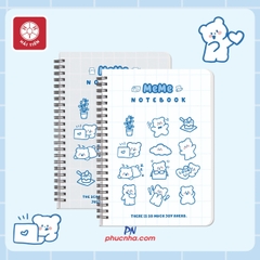 Sổ lò xo Hải Tiến Meme 160tr 100gsm kẻ caro - A6/ A5/ B5