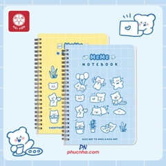 Sổ lò xo Hải Tiến Meme 160tr 100gsm kẻ caro - A6/ A5/ B5