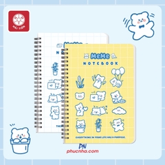 Sổ lò xo Hải Tiến Meme 160tr 100gsm kẻ caro - A6/ A5/ B5