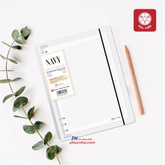 Sổ còng sắt A5 6 còng Hải Tiến Navy 100gsm 200 trang bìa nhựa  - Kẻ ngang/ kẻ caro