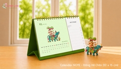 Lịch để bàn Decor Calendar Note 2027 Đinh Mùi lò xo chữ M (A ngang) 22x15cm Đông Hồ chibi, lịch kèm note