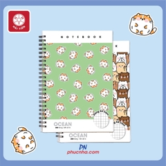 Sổ lò xo Hải Tiến Ocean 6409 A5 200 trang 70gsm caro