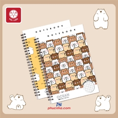 Sổ lò xo Hải Tiến Ocean 6416 B5 200 trang 70gsm caro