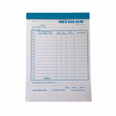 Phiếu giao hàng A5 16x20cm 1 liên (10 quyển/ lốc)