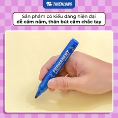 Bút lông dầu Thiên Long PM-025 1 đầu 1.5mm (10) - đầu vặn bơm mực dễ dàng