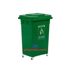 Thùng rác nhựa 60 lít có bánh xe