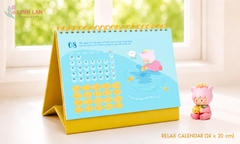 Lịch để bàn Decor Relax Calendar 2027 Đinh Mùi lò xo chữ M (A ngang) 24x20cm Stiker bóc dán tương tác, xếp hình