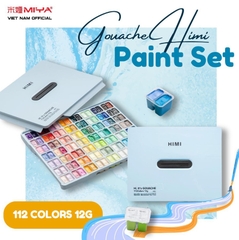 Màu nước Gouache Miya Himi Twin Split Cup 12g 112 màu/ 36 màu