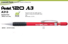 Bút chì bấm kỹ thuật 0.3mm Pentel Grip A313 thân đỏ (12)