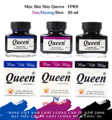 Mực viết máy Queen FPI-01 30ml (12/72) - Mực xanh/ tím/ đen