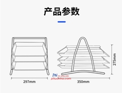 Kệ hồ sơ 3 tầng lưới sắt A4 Deli 9181