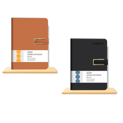 Sổ da lịch Hải Tiến agenda (2025) B5 228tr khuy gài