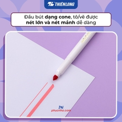 Bút lông màu Fiber Pen Thiên Long Colokit SWM-C008 20 màu tone pastel (có thể rửa được) ngòi chóp