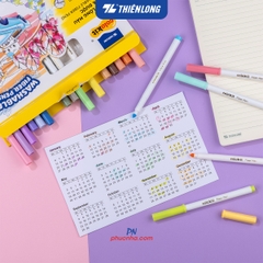 Bút lông màu Fiber Pen Thiên Long Colokit SWM-C008 20 màu tone pastel (có thể rửa được) ngòi chóp
