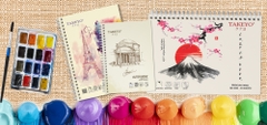 Sổ vẽ lò xo Takeyo 8525 B4 50 tờ 160gsm, tập vẽ, vở vẽ