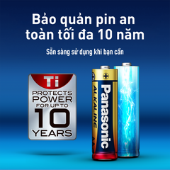 Pin Panasonic AA ALKALINE LR6T/2B-V 2 viên/ vỉ (cỡ 2A), pin kiềm (12 vỉ/ hộp)