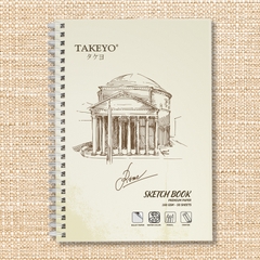 Sổ vẽ lò xo Takeyo 8525 B4 50 tờ 160gsm, tập vẽ, vở vẽ