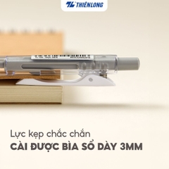 Bút bi Thiên Long TL-105 PRO 027 cán màu pastel 0.5mm (20) - Mực xanh/ đỏ/ đen - Bút bi TL105