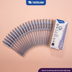 Bút bi Thiên Long TL-105 PRO 027 cán màu pastel 0.5mm (20) - Mực xanh/ đỏ/ đen - Bút bi TL105