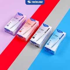 Bút bi Thiên Long TL-027 0.5mm (20) - Mực xanh/ đỏ/ đen/ tím TL027