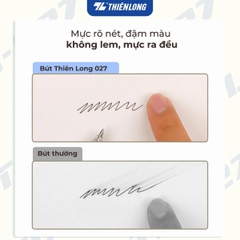 Bút bi Thiên Long TL-027 0.5mm (20) - Mực xanh/ đỏ/ đen/ tím TL027