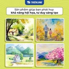 Màu nước Thiên Long WACO-C018 dạng nén 24 màu kèm cọ nước