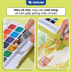 Màu nước Thiên Long WACO-C017 dạng nén 18 màu kèm bút cọ nước